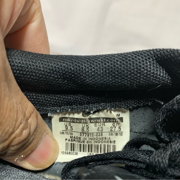 Nike Blazer Low top Black Trainers Mens Size US 9.5 - Picture 5 of 15